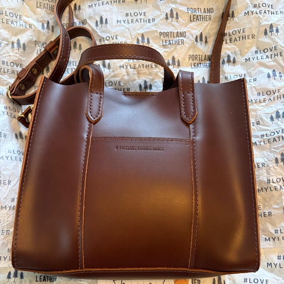 Portland Leather Handbags - Portland Leather classic size Lola in Chocolate Brown